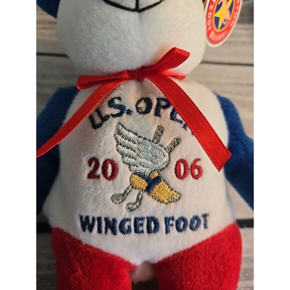 Limited Edtion US Open 2006 Winged Foot PLUSH BEAN BAG 8" HERRINGTON TEDDY BEAR - Picture 4 of 9
